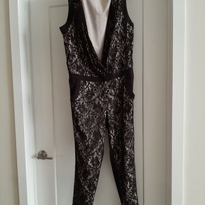Jessica Simpson Black Lace Jumpsuit, XL